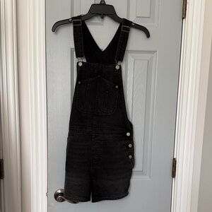 Old Navy Charcoal Denim Overalls